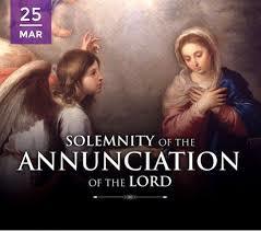 Solemnity of the Annunciation of the Lord on March 25, 2021