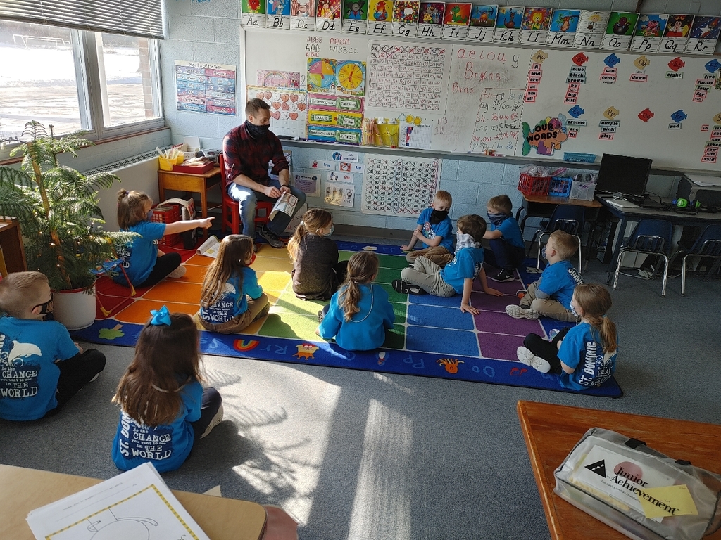 Mr. Kasparie teaching Junior Achievement