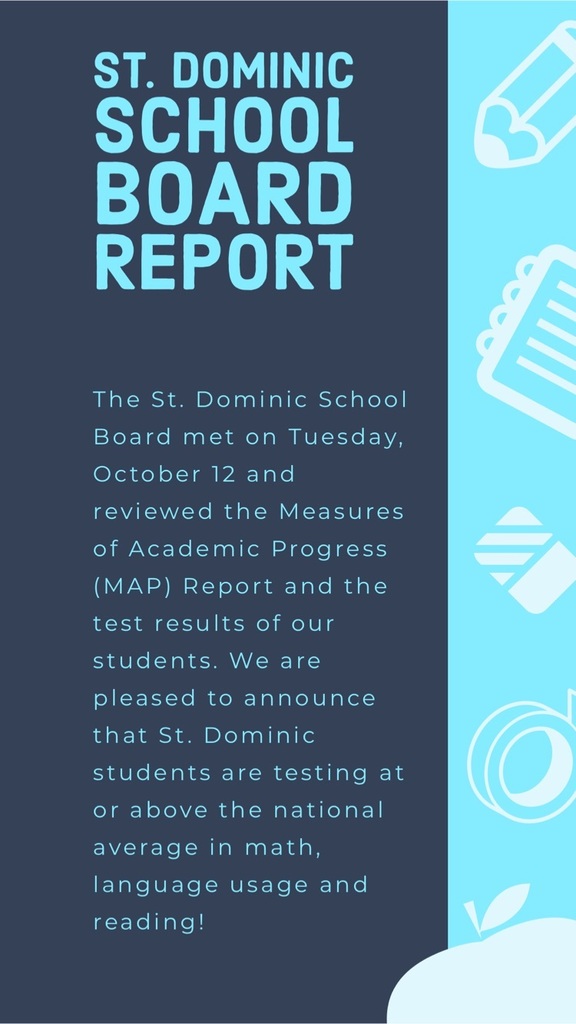 St. Dominic October School Board Report