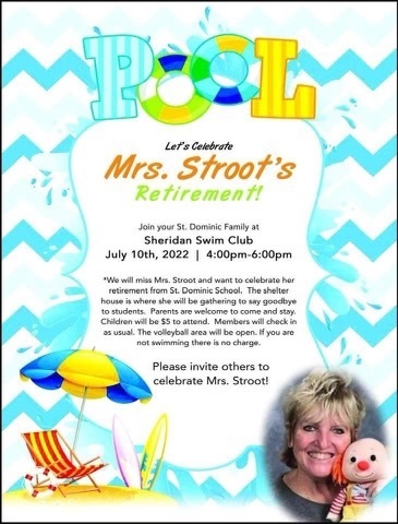 Reminder: Mrs. Stroot’s Retirement Party is Today 