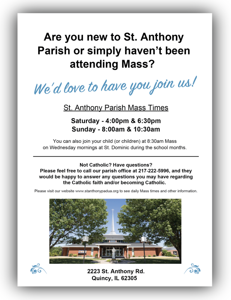 join us at St. Anthony